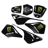 KIT DECO STICKERS MONSTER PW80 PIWI 80 YAMAHA, image N°1